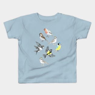 Illustrated Birds Kids T-Shirt